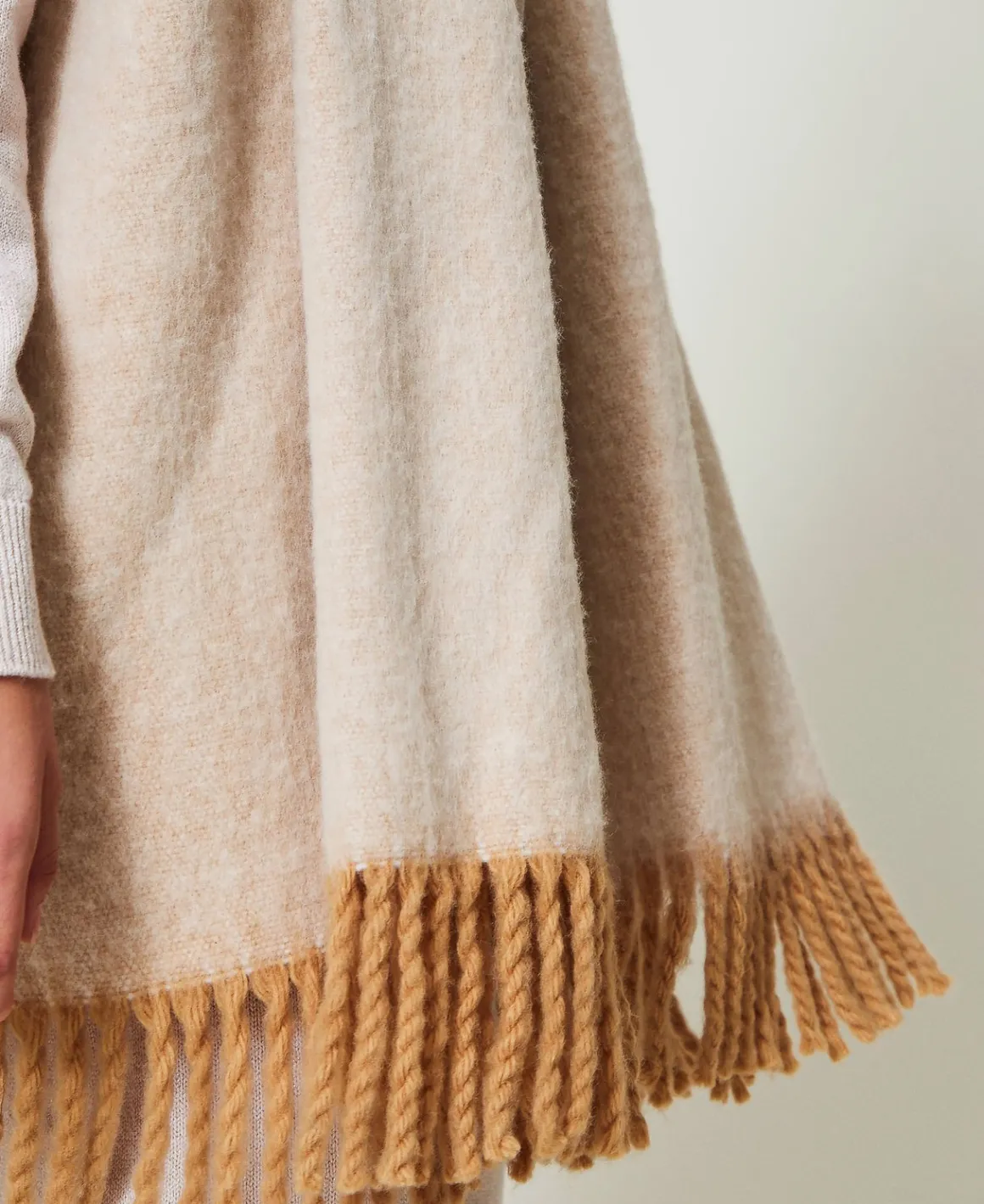 TWINSET Milano Poncho Mélange Con Frange | Poncho
