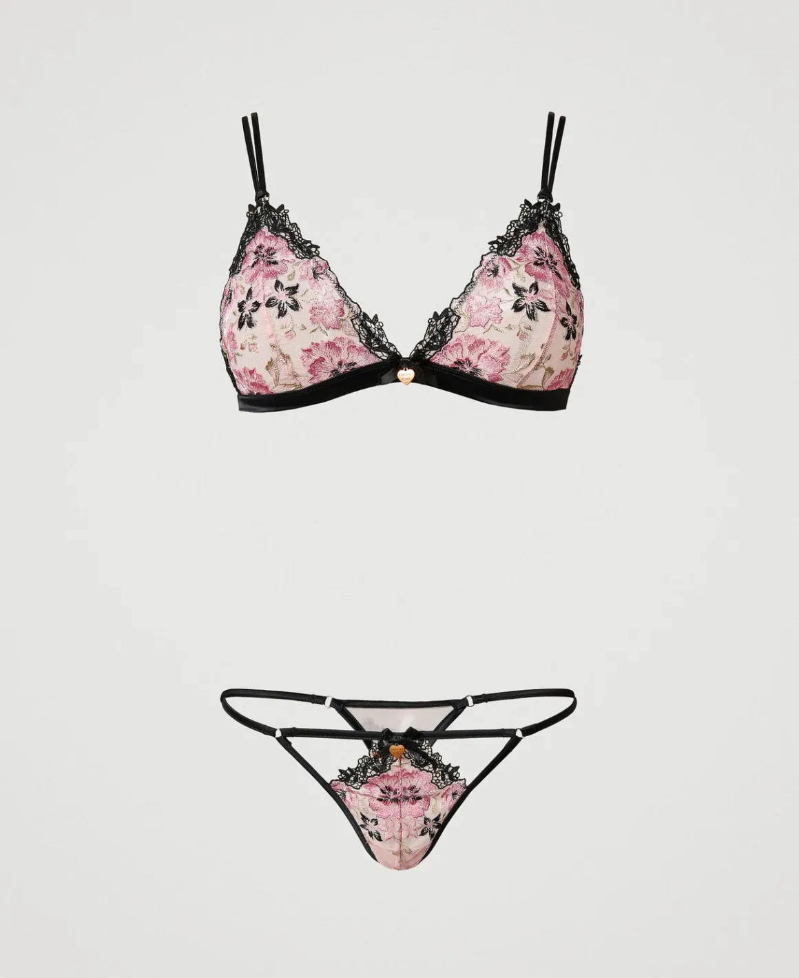 TWINSET Milano Reggiseno A Triangolo E Perizoma Con Ricamo | Intimo E Nightwear