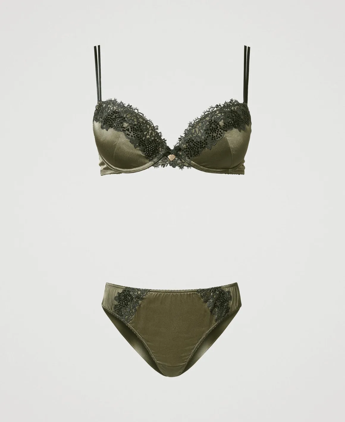 TWINSET Milano Reggiseno Push-up E Slip Brasiliana In Seta | Intimo E Nightwear
