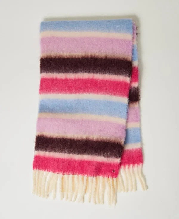 TWINSET Milano Sciarpa A Righe Multicolor Con Frange | Sciarpe