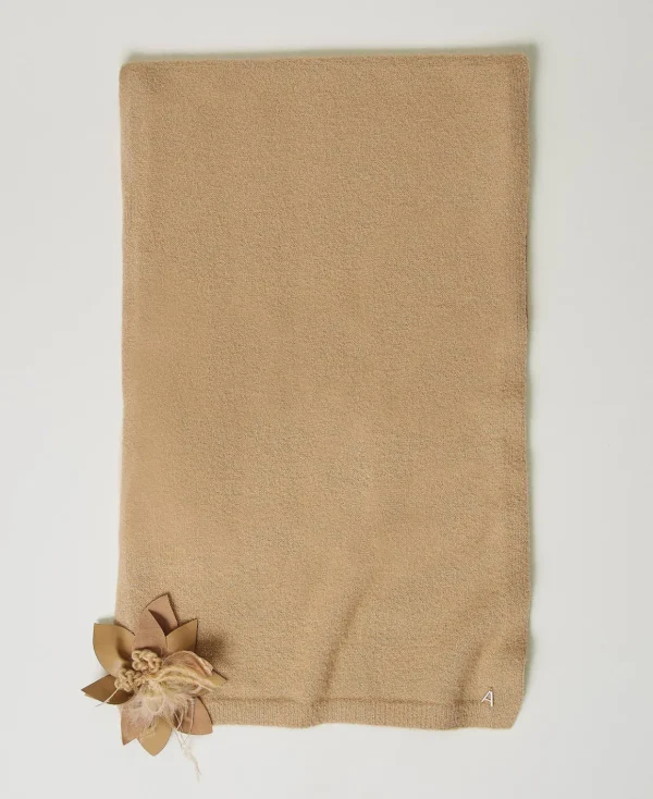 TWINSET Milano Sciarpa In Maglia Con Spilla A Fiore | Sciarpe