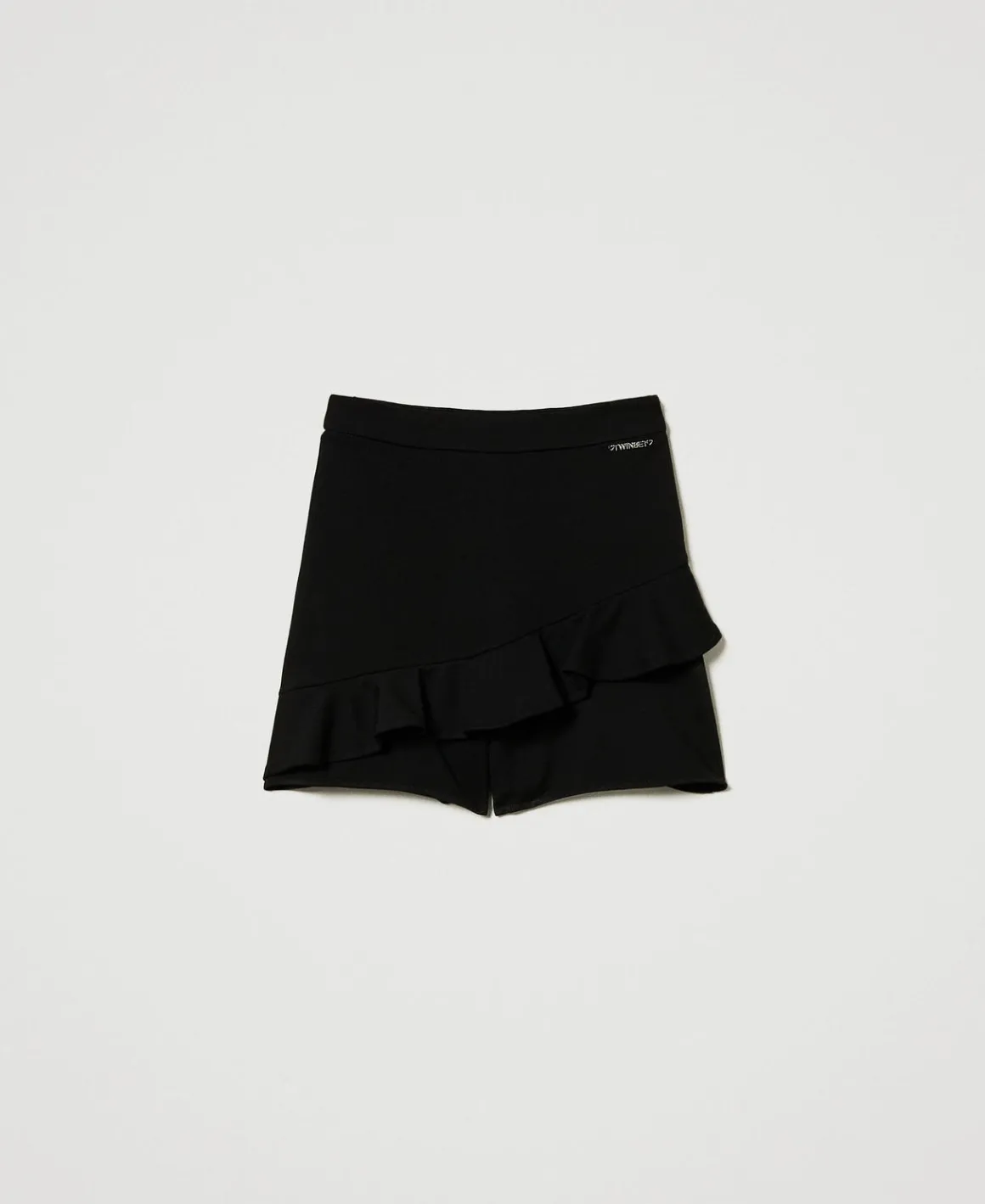 TWINSET Milano Shorts Con Volant E Logo | Pantaloni E Jeans