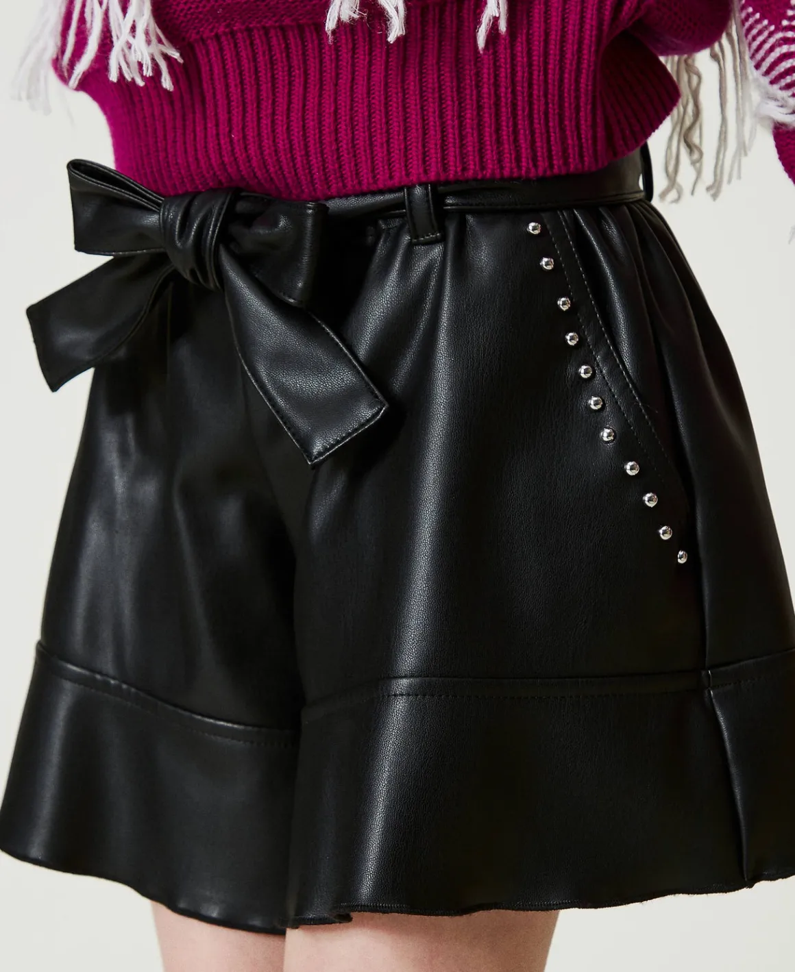 TWINSET Milano Shorts Flare Con Borchie | Pantaloni E Jeans