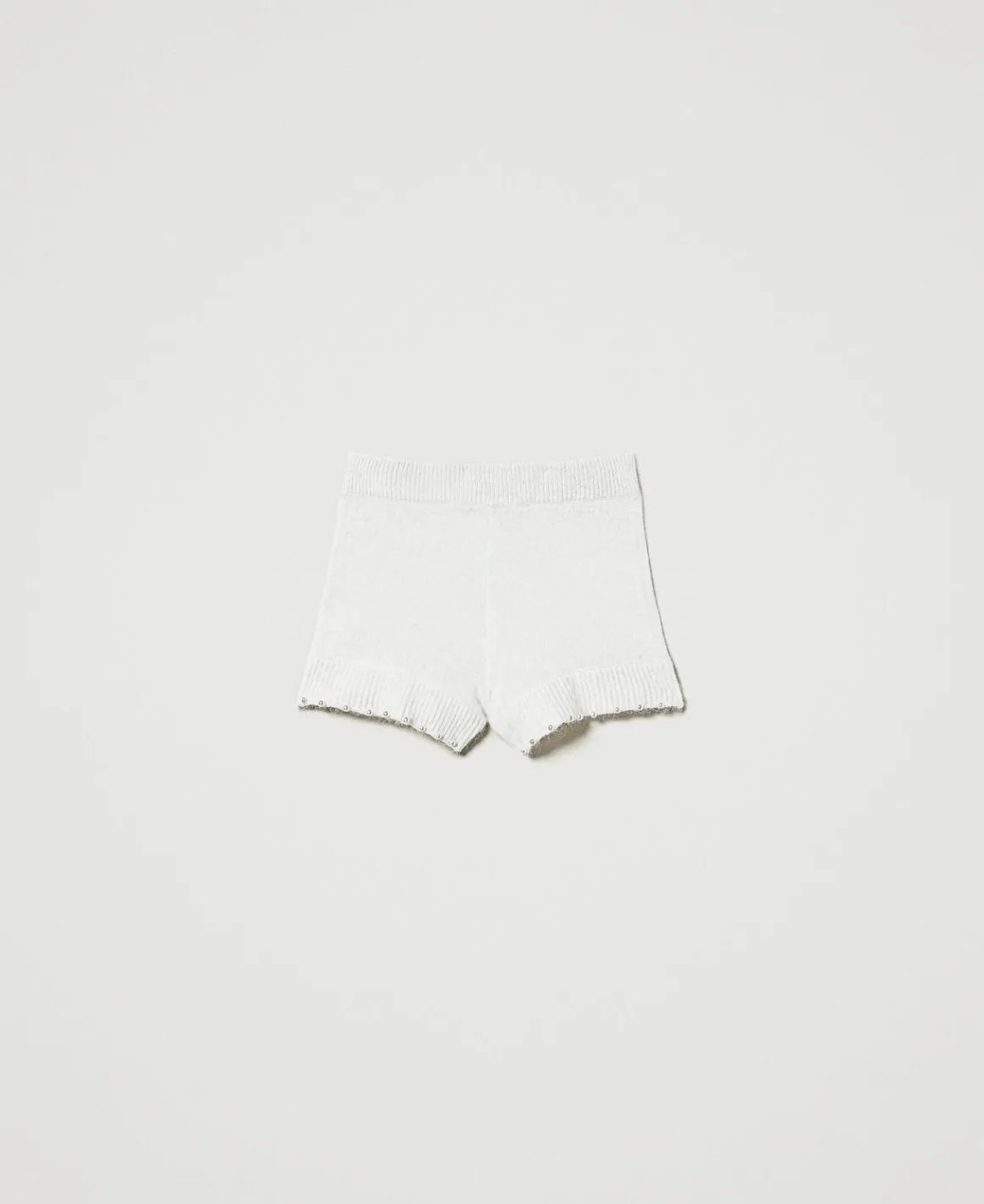TWINSET Milano Shorts In Maglia Misto Angora Con Perle | Shorts
