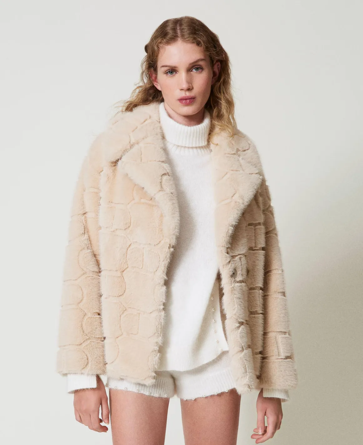 TWINSET Milano Shorts In Maglia Misto Angora Con Perle | Shorts