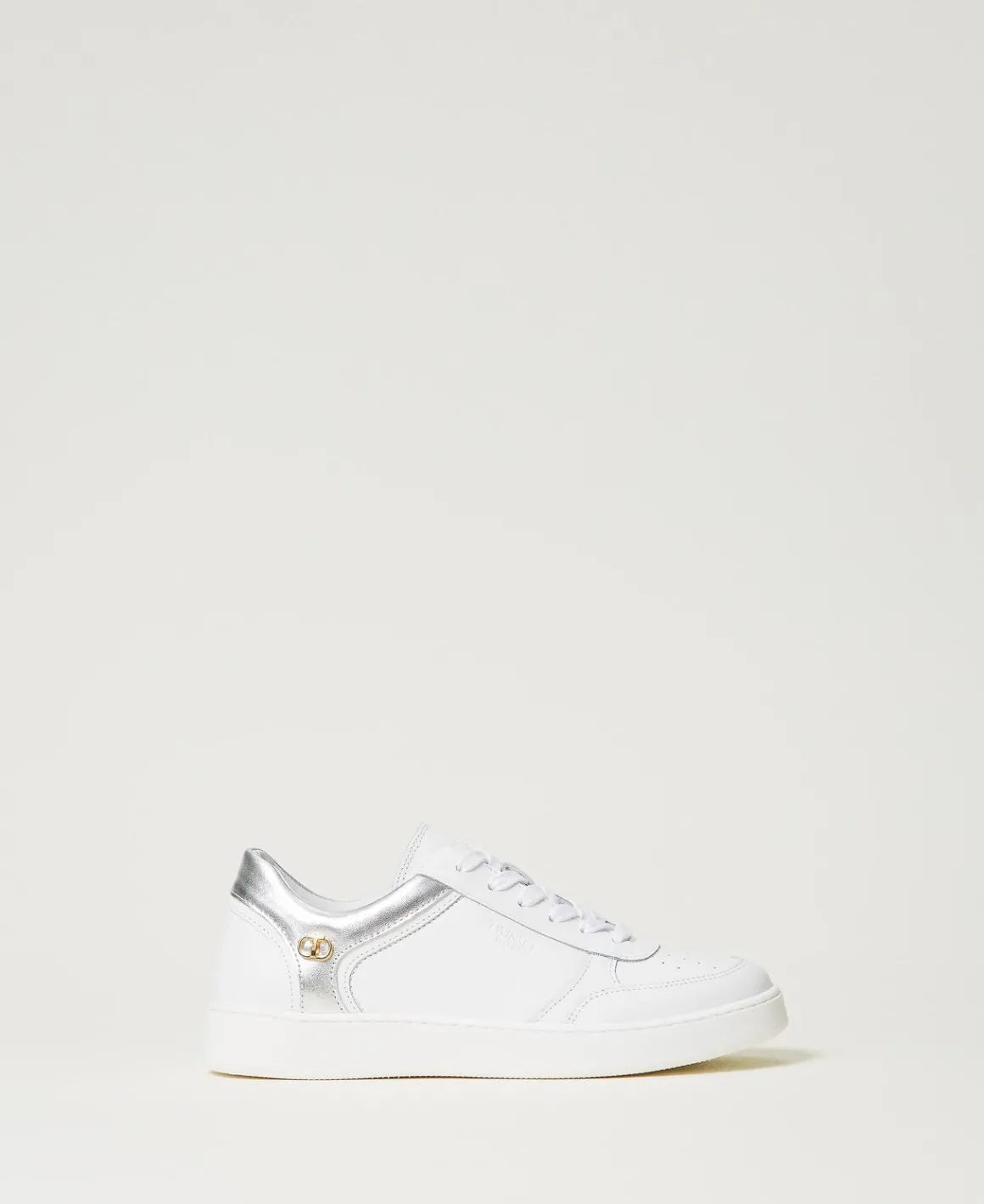 TWINSET Milano Sneakers In Pelle Con Inserti Laminati | Scarpe Basse | Sneakers