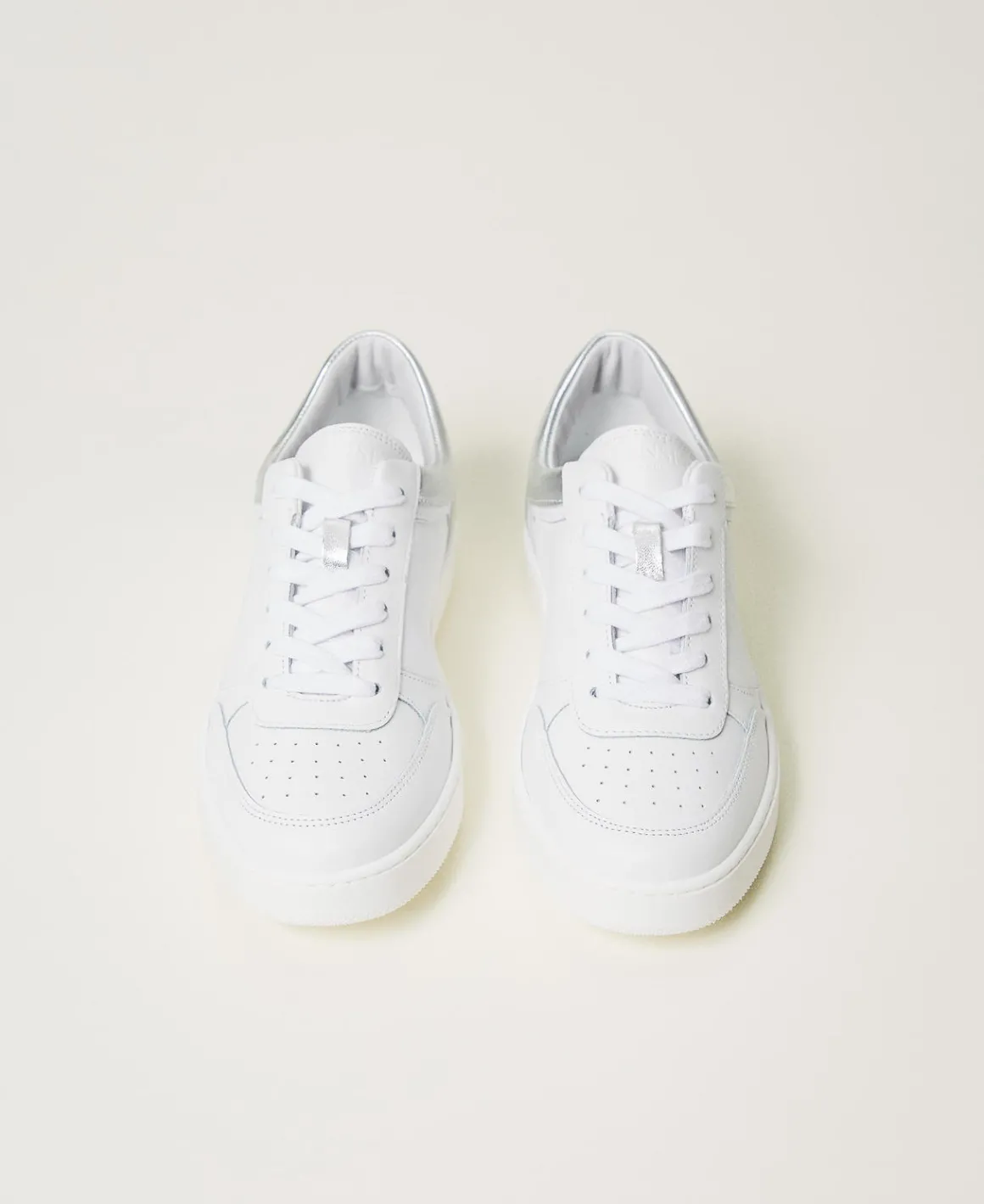 TWINSET Milano Sneakers In Pelle Con Inserti Laminati | Scarpe Basse | Sneakers
