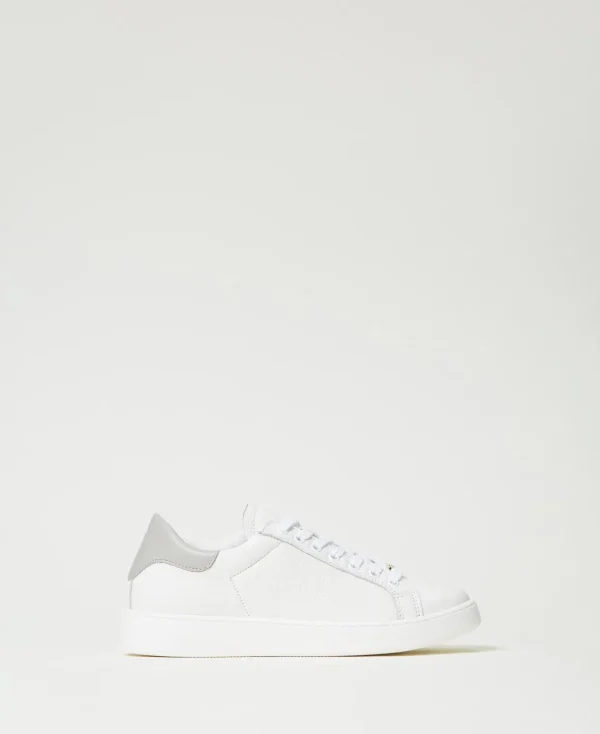 TWINSET Milano Sneakers In Pelle Con Oval T | Scarpe Basse | Sneakers