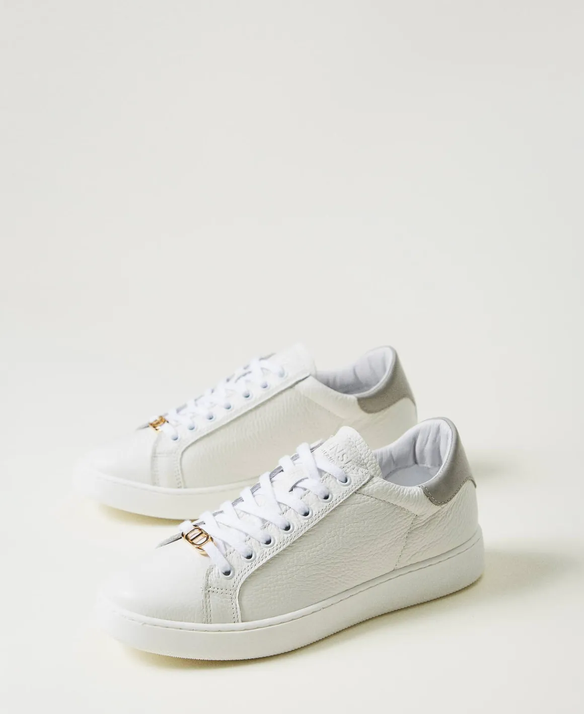 TWINSET Milano Sneakers In Pelle Con Oval T | Scarpe Basse | Sneakers
