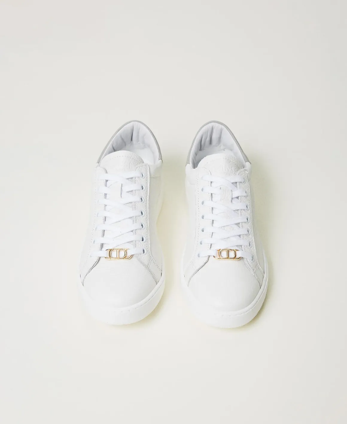 TWINSET Milano Sneakers In Pelle Con Oval T | Scarpe Basse | Sneakers