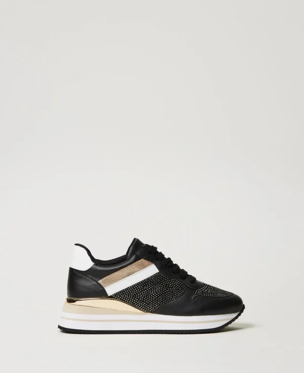 TWINSET Milano Sneakers Running Con Strass | Scarpe Basse | Sneakers
