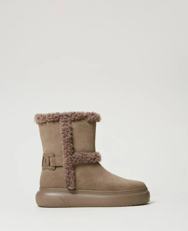 TWINSET Milano Stivaletti Con Dettagli In Faux Fur | Scarpe Basse | Stivali E Stivaletti