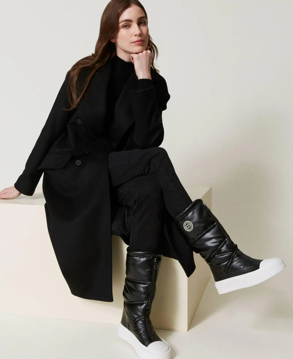TWINSET Milano Stivali Imbottiti Con Logo | Scarpe Basse | Stivali E Stivaletti
