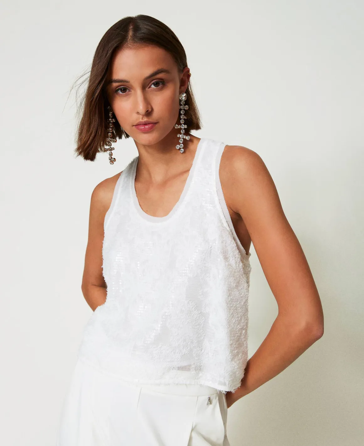 TWINSET Milano Top A Canotta In Full Paillettes | T-Shirt E Top