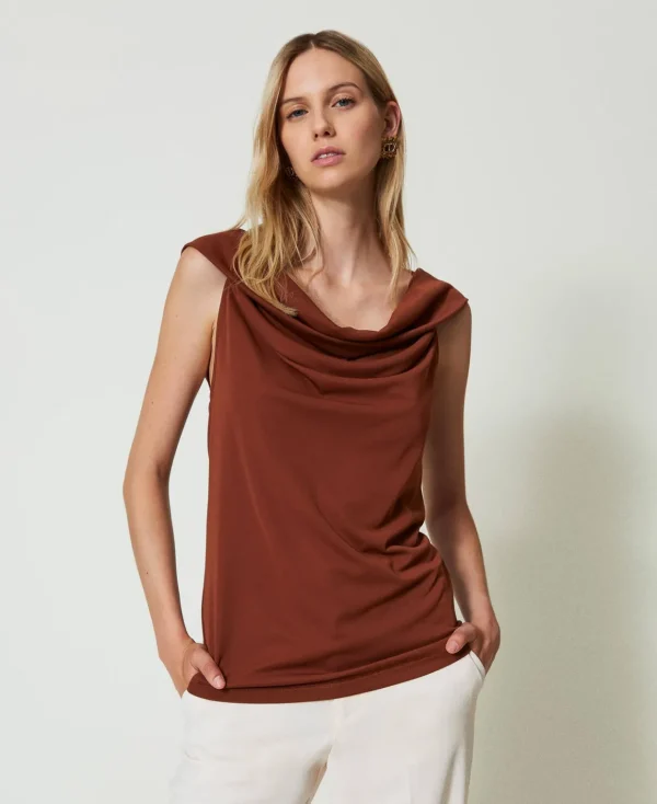 TWINSET Milano Top Con Collo Drappeggiato | T-Shirt E Top