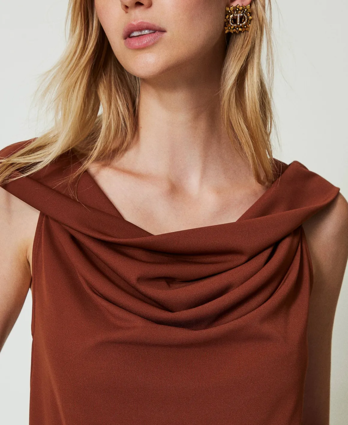 TWINSET Milano Top Con Collo Drappeggiato | T-Shirt E Top