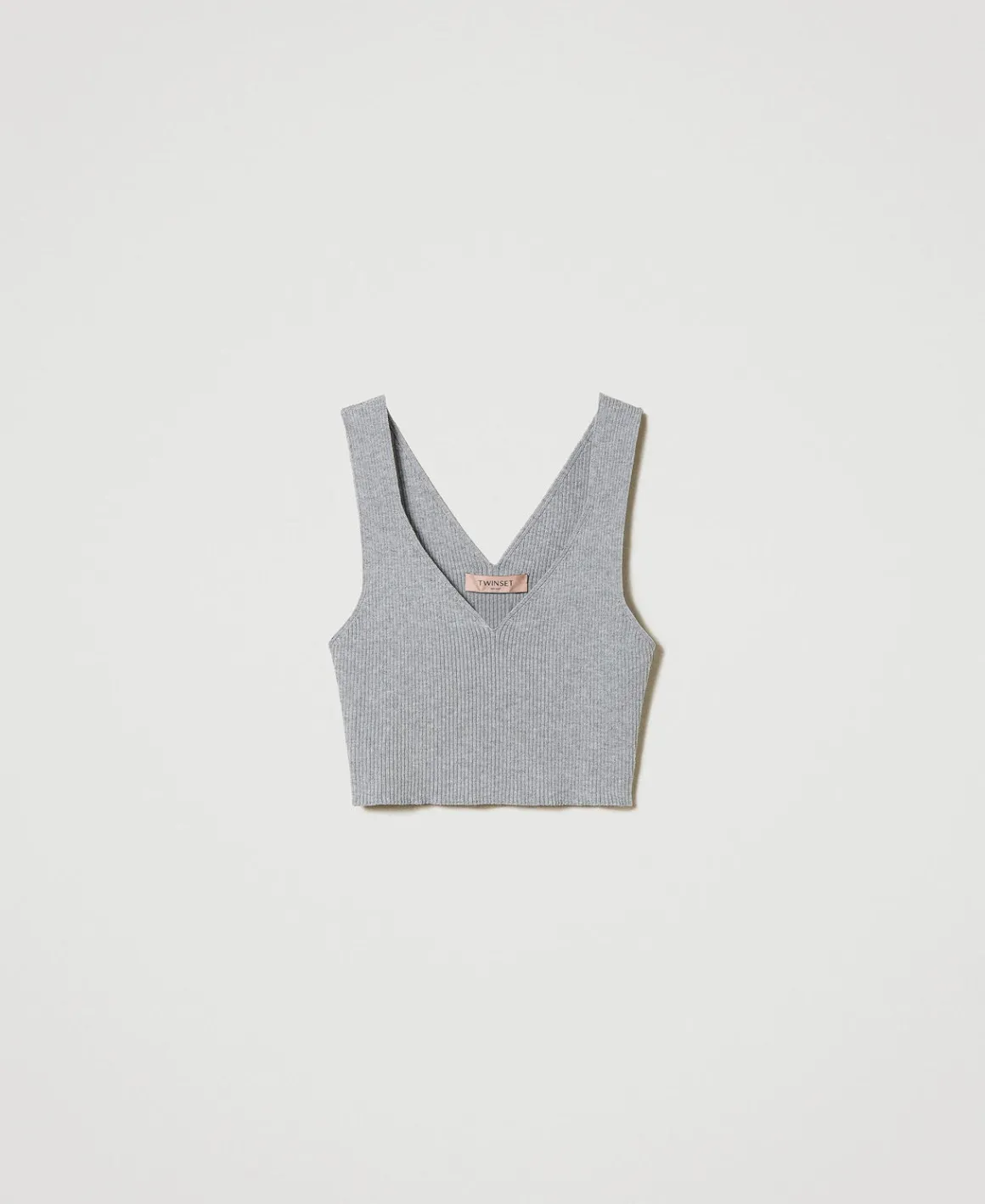 TWINSET Milano Top Cropped In Maglia A Costine | T-Shirt E Top