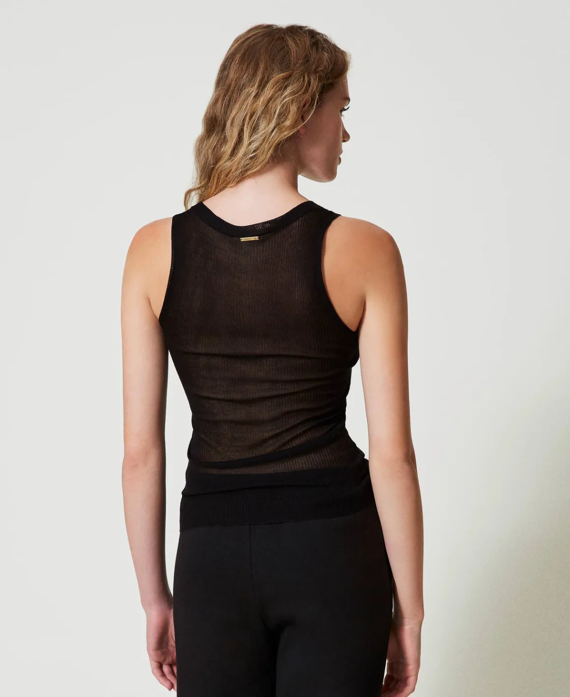 TWINSET Milano Top Fitted In Maglia Di Viscosa | T-Shirt E Top
