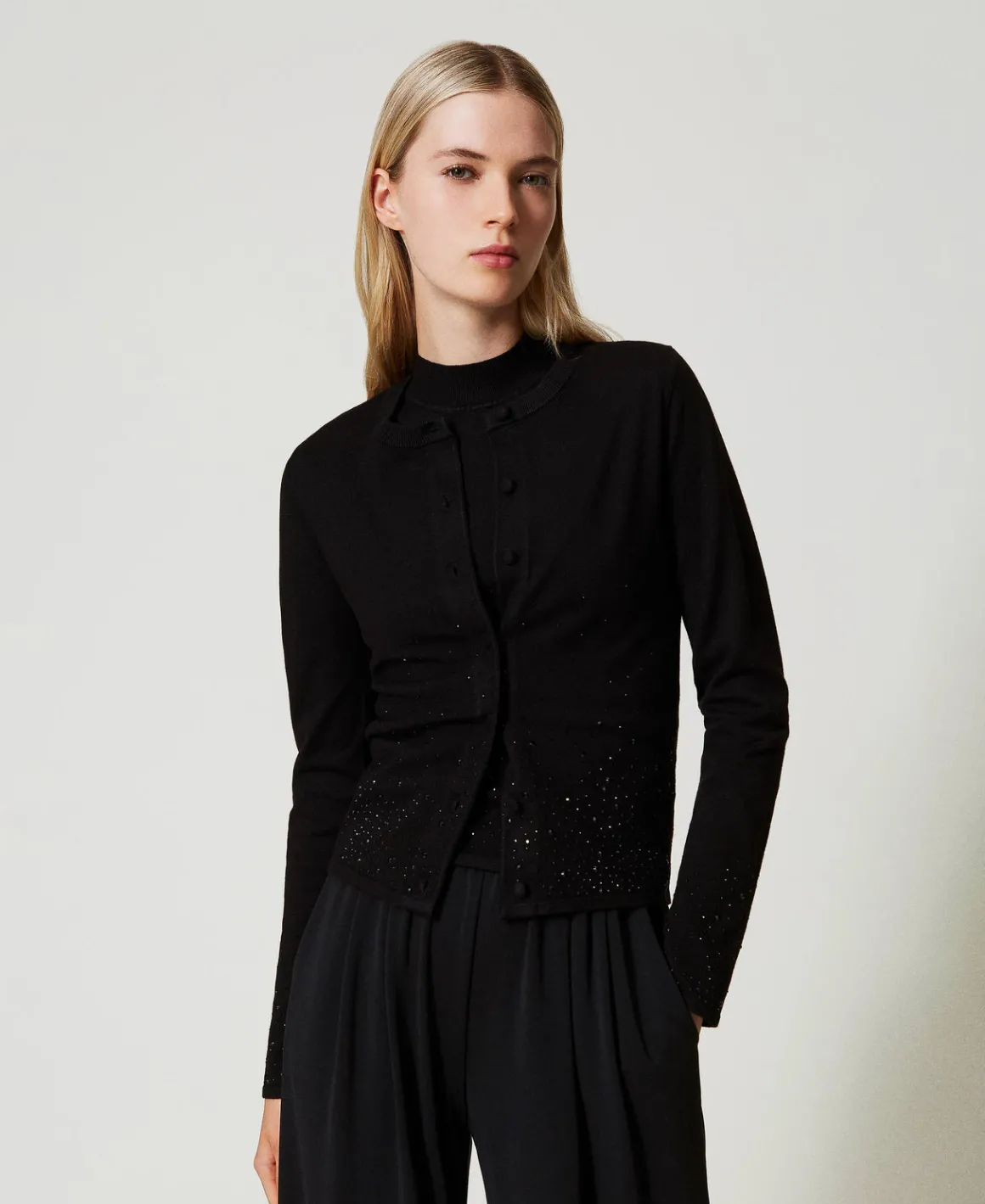 TWINSET Milano Top In Maglia Con Strass In Dégradé | T-Shirt E Top