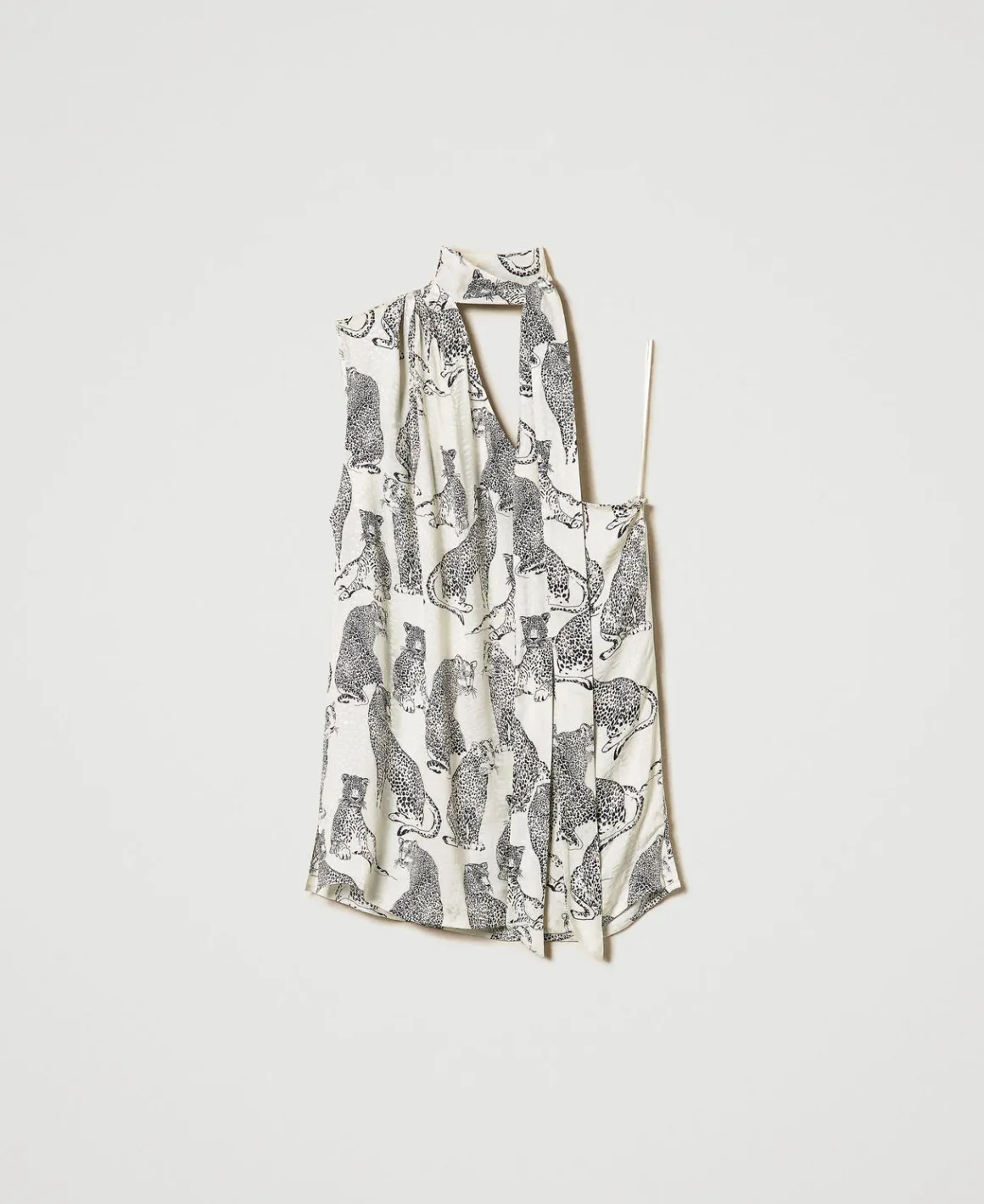 TWINSET Milano Top Monospalla Jacquard Con Stampa Giaguaro | T-Shirt E Top