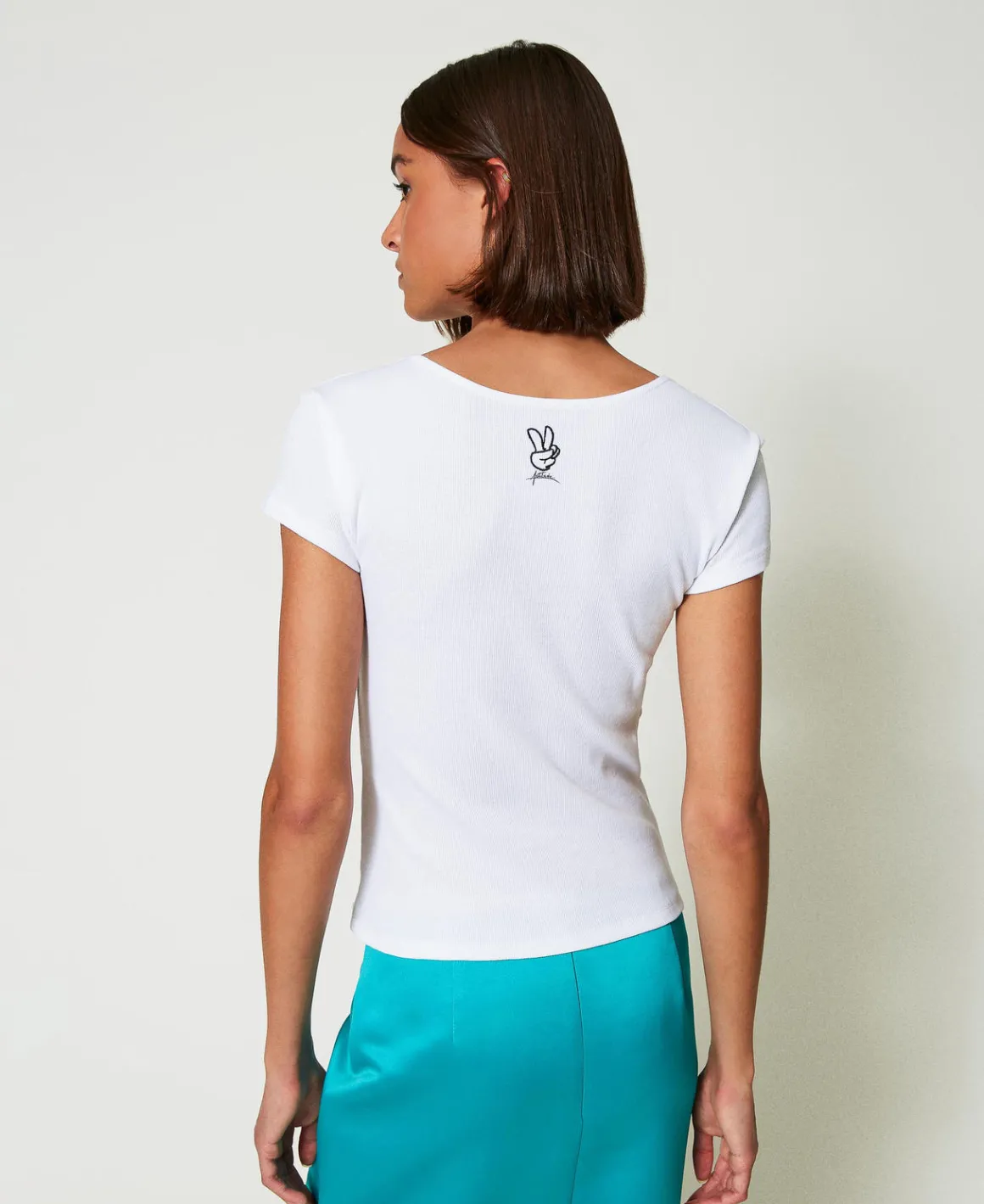 TWINSET Milano T-shirt A Costine Con Nodo | T-Shirt E Top