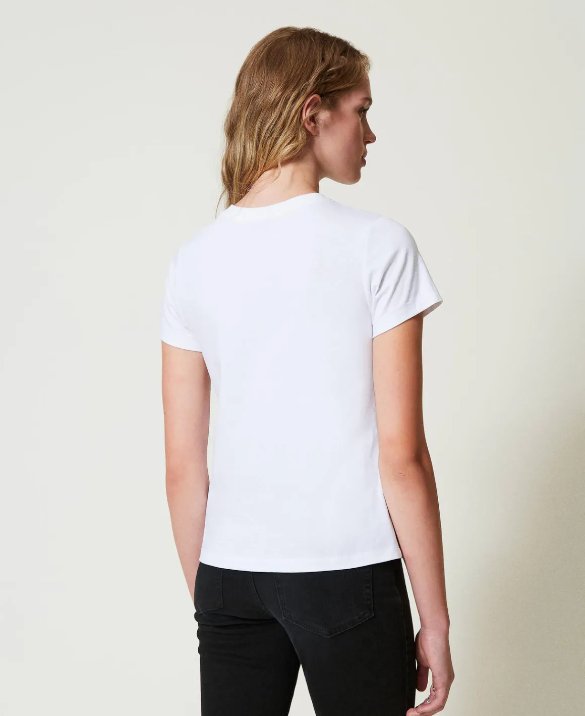 TWINSET Milano T-shirt Con Balza In Tulle E Ricamo Logo | T-Shirt E Top