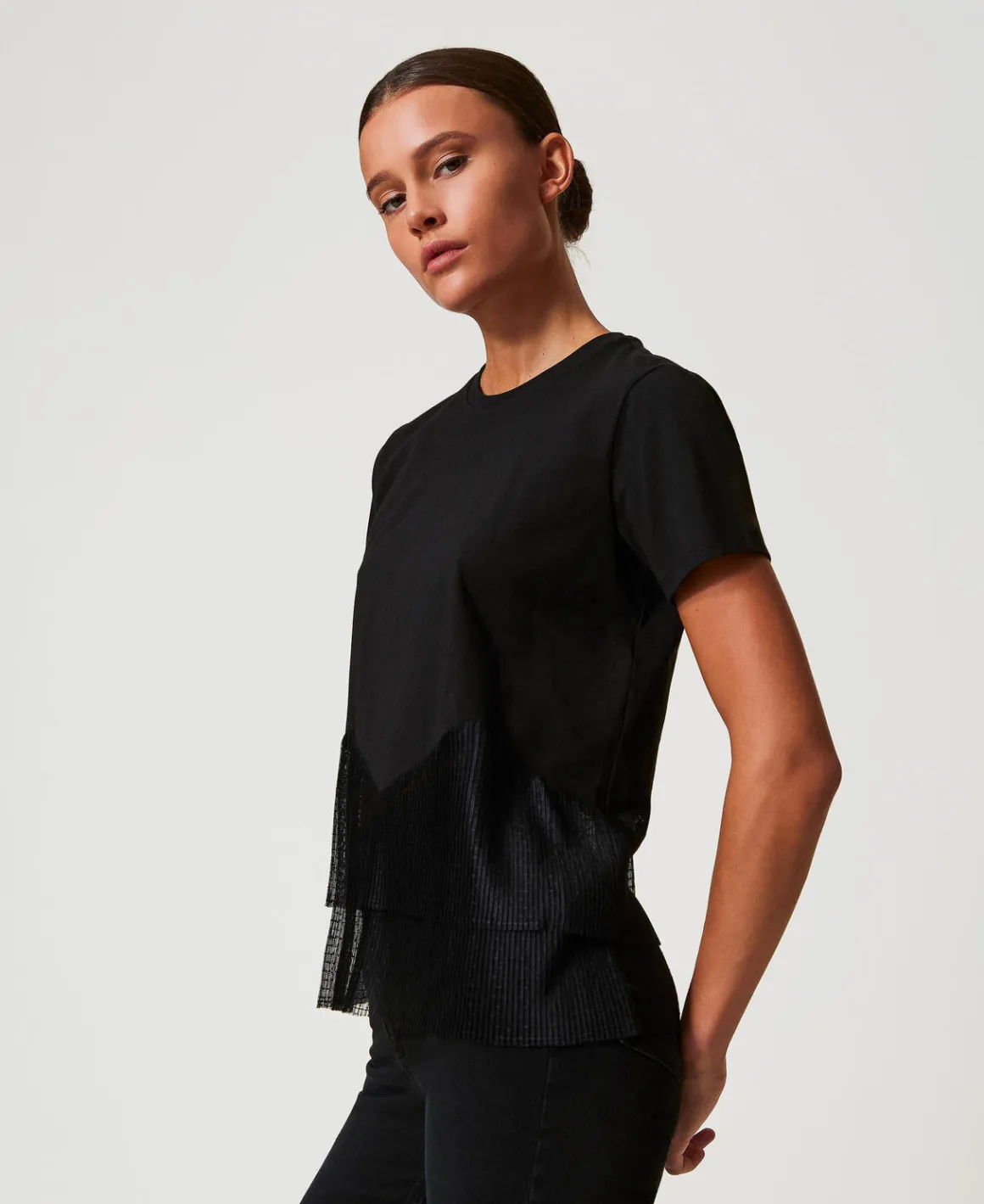 TWINSET Milano T-shirt Con Balze In Tulle | T-Shirt E Top