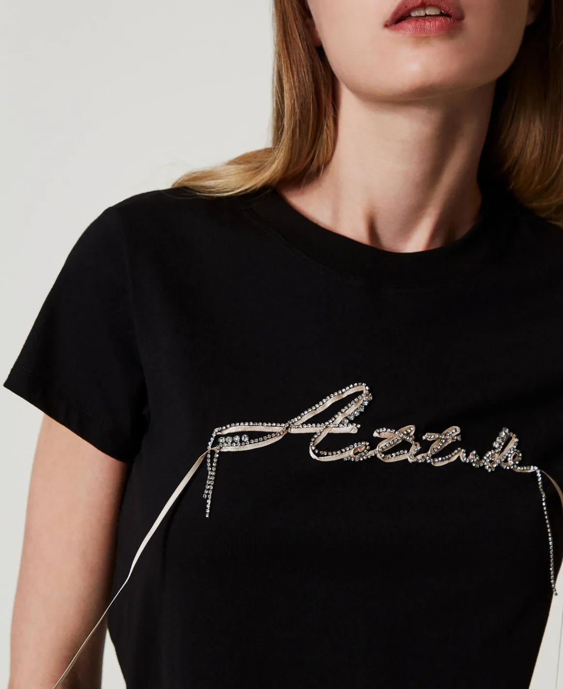 TWINSET Milano T-shirt Con Logo E Strass | T-Shirt E Top