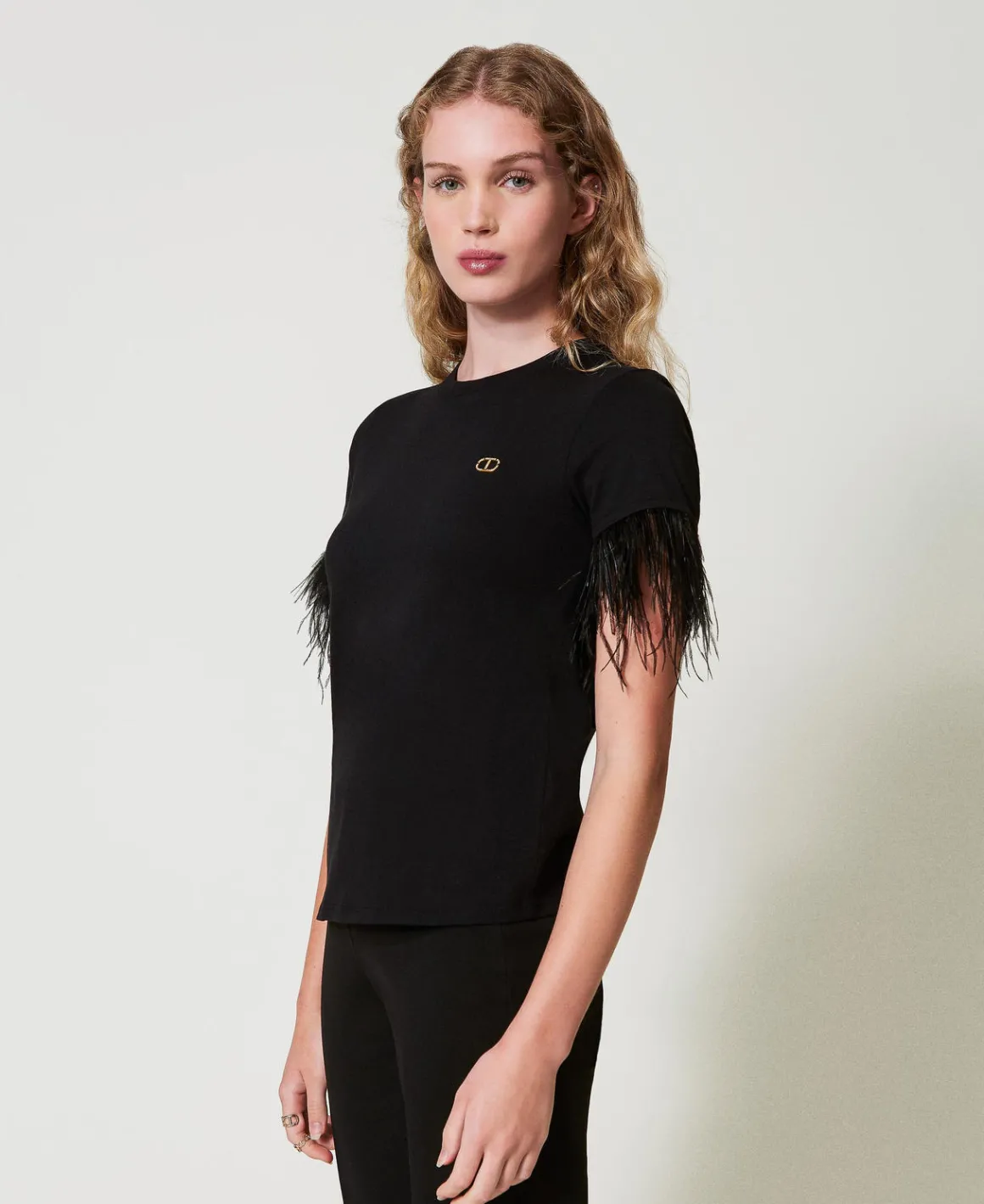 TWINSET Milano T-shirt Con Logo Oval T E Piume | T-Shirt E Top