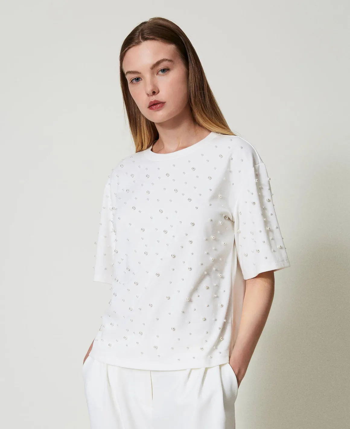 TWINSET Milano T-shirt Con Perle | T-Shirt E Top