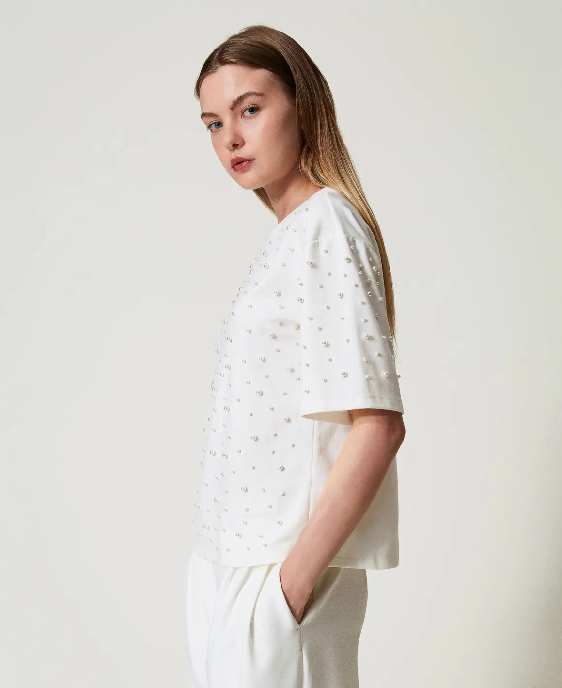 TWINSET Milano T-shirt Con Perle | T-Shirt E Top