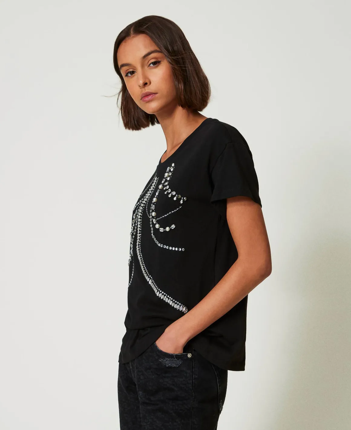 TWINSET Milano T-shirt Con Ricami E Perle | T-Shirt E Top