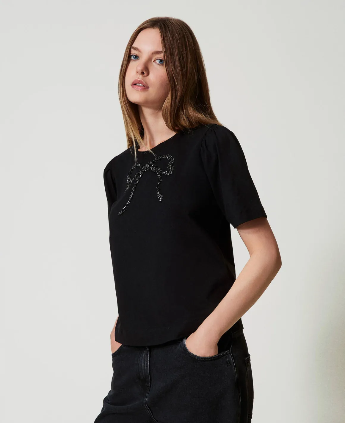 TWINSET Milano T-shirt Con Ricamo A Fiocco | T-Shirt E Top