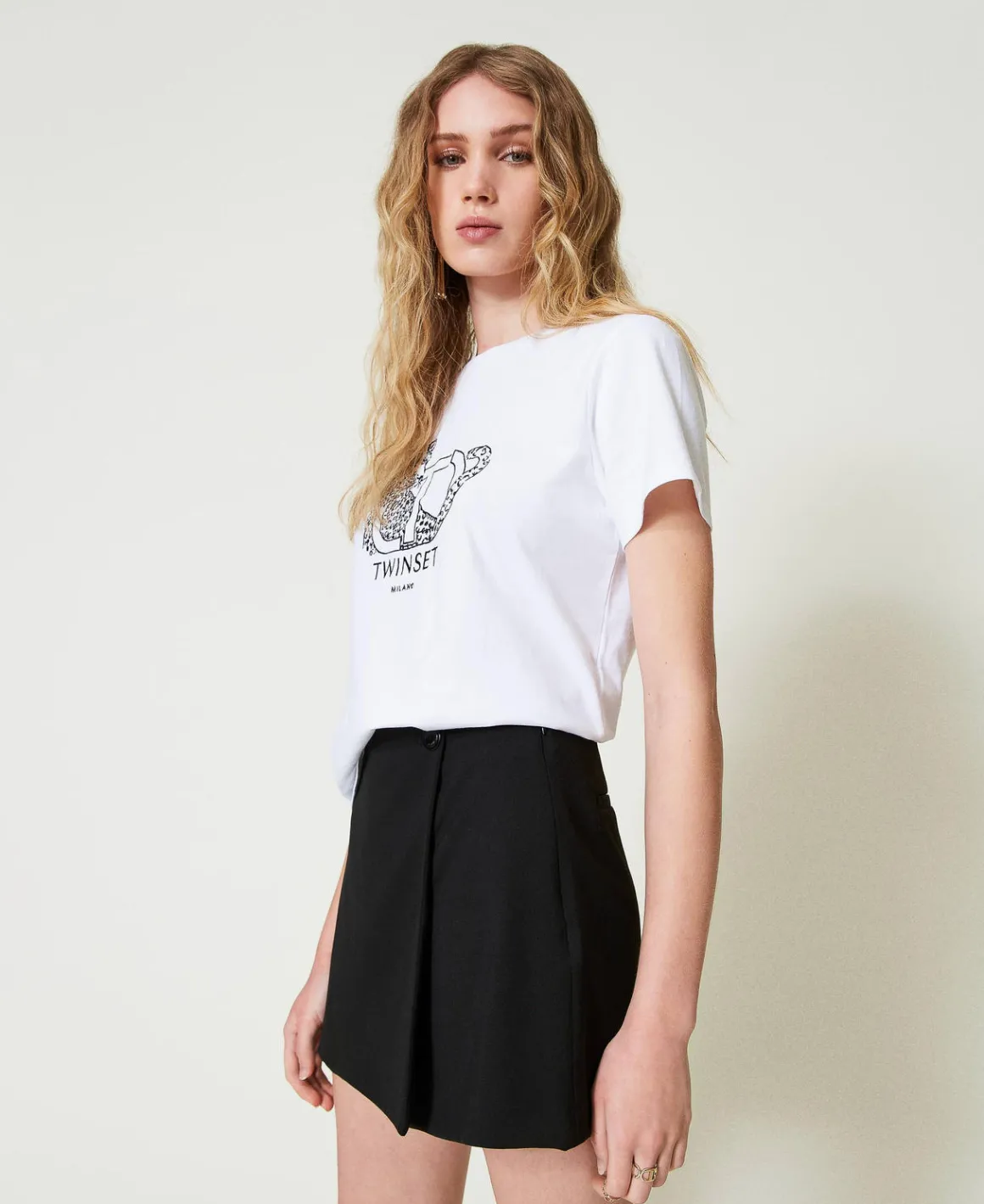 TWINSET Milano T-shirt Con Ricamo Logo E Giaguaro | T-Shirt E Top