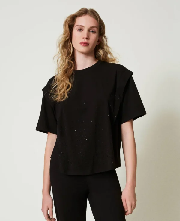TWINSET Milano T-shirt Con Strass Dégradé | T-Shirt E Top
