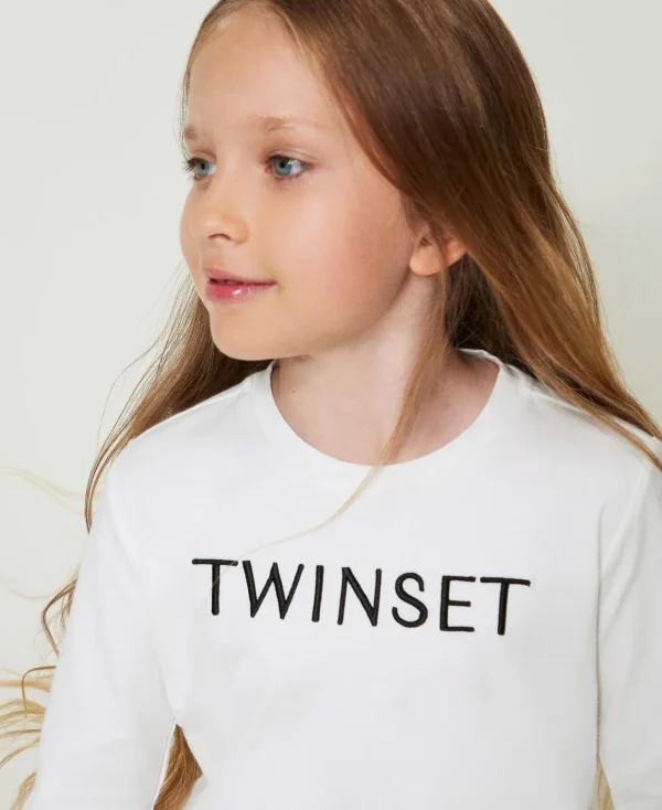 TWINSET Milano T-shirt Cropped Con Logo Ricamato | T-Shirt E Top
