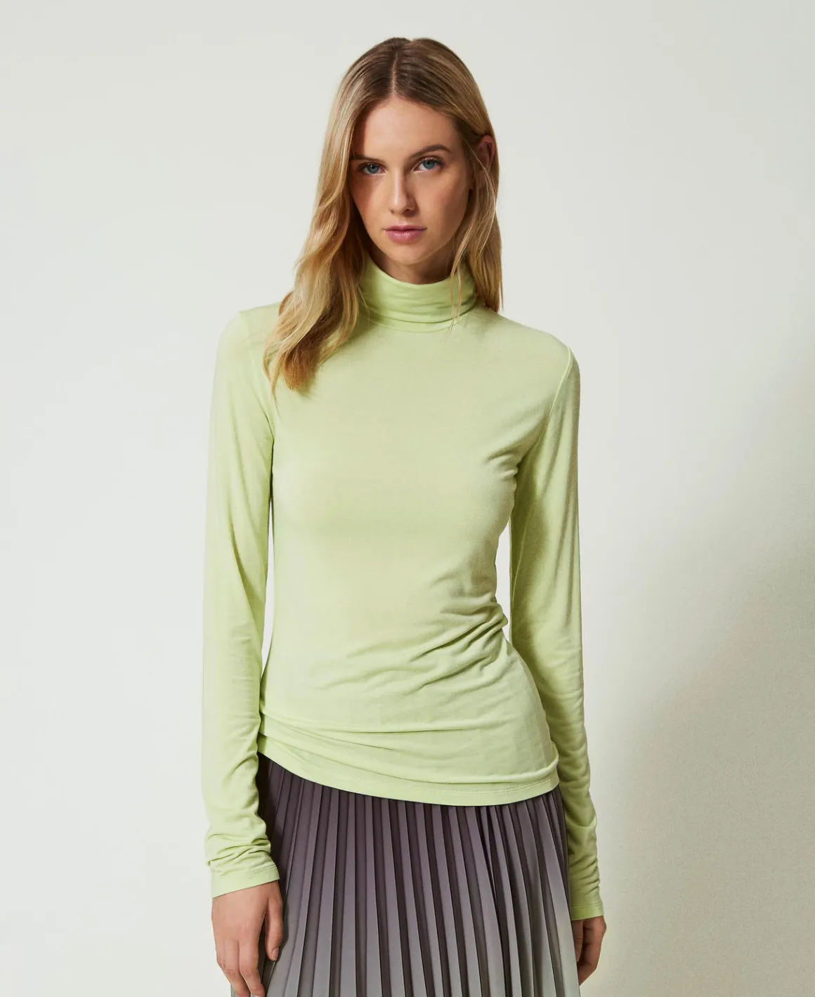 TWINSET Milano T-shirt Dolcevita Con Ricamo Logo | T-Shirt E Top