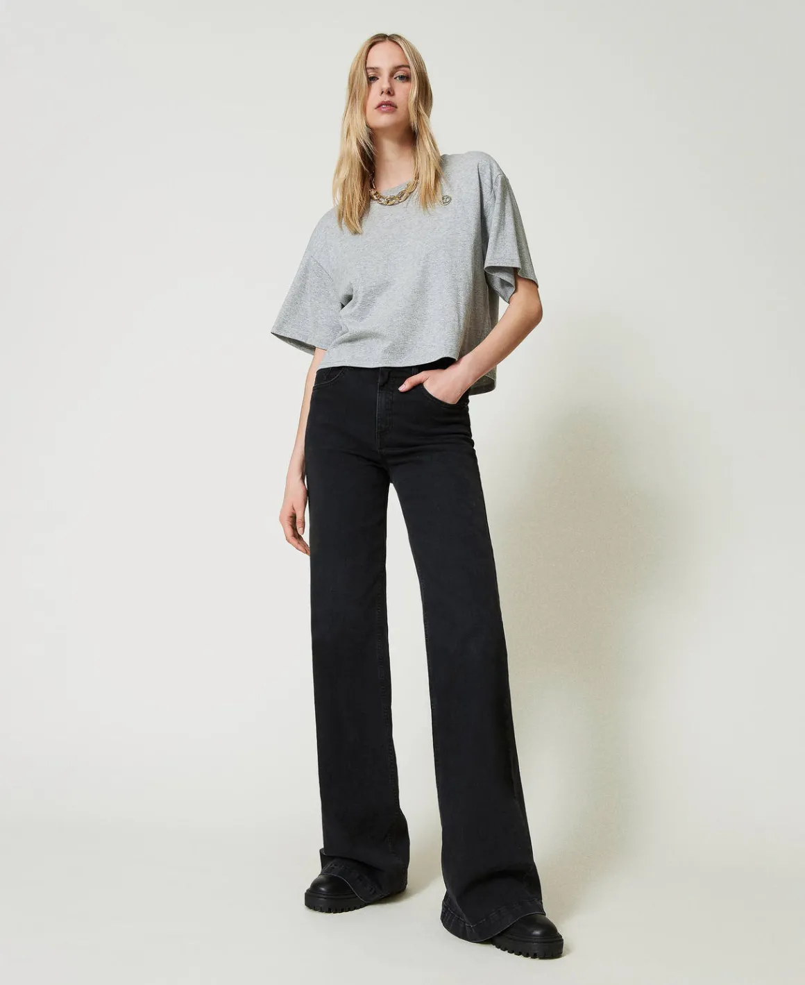 TWINSET Milano T-shirt Mélange Con Oval T | T-Shirt E Top