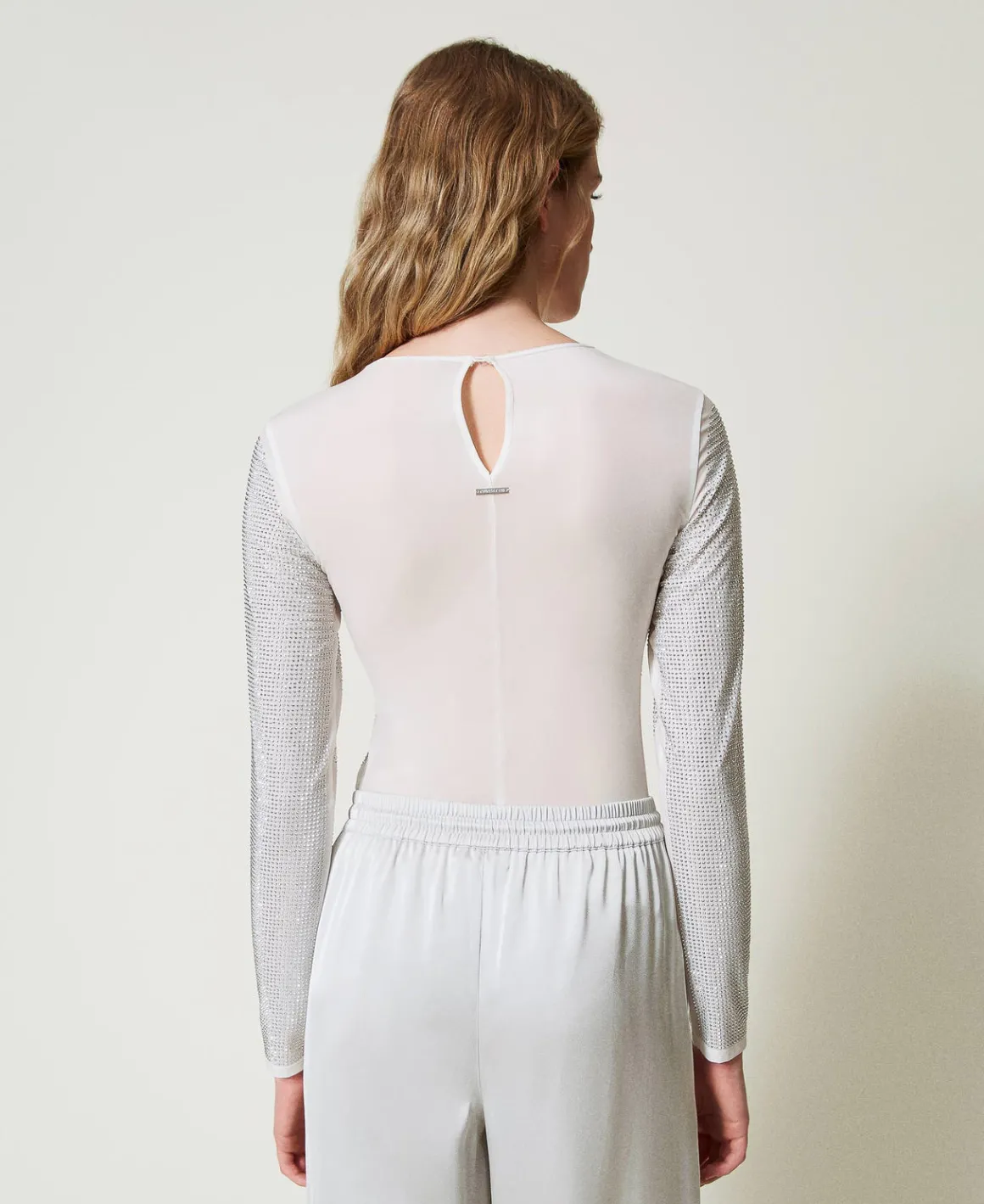 TWINSET Milano T-shirt Stretch Con Strass All Over | T-Shirt E Top