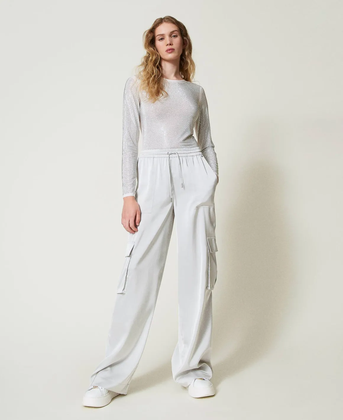 TWINSET Milano T-shirt Stretch Con Strass All Over | T-Shirt E Top