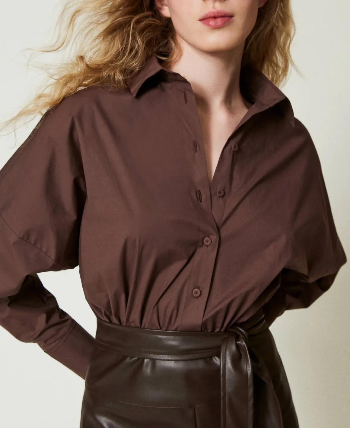 TWINSET Milano Tuta Corta In Popeline E Tessuto Spalmato | Tute | Vestiti Corti