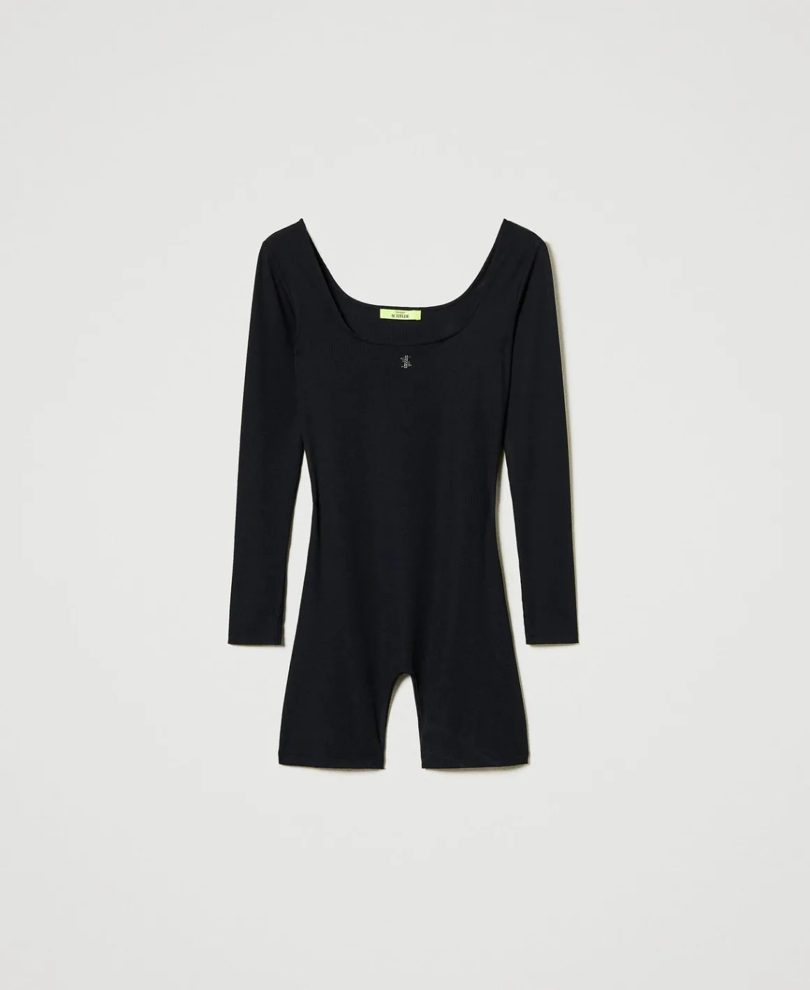 TWINSET Milano Tuta Corta MYFO A Costine Con Logo | Tute | Vestiti Corti