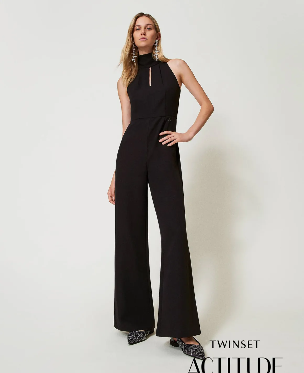 TWINSET Milano Tuta Halter In Crêpe Cady | Vestiti Da Cerimonia | Vestiti Eleganti