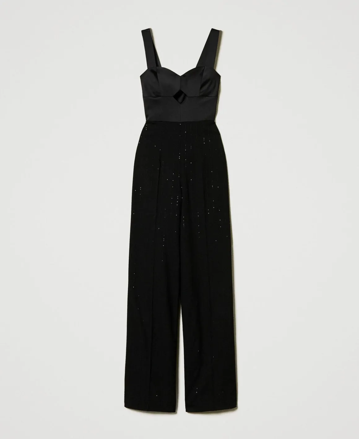 TWINSET Milano Tuta In Raso E In Panno Con Paillettes | Tute | Vestiti Da Cerimonia
