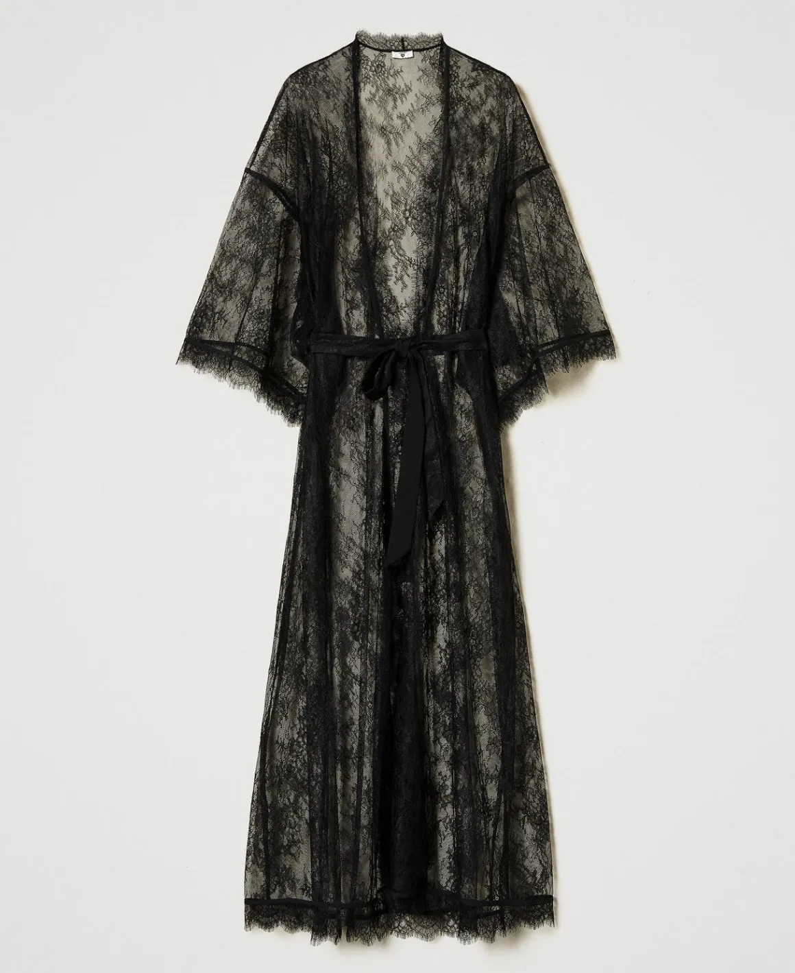 TWINSET Milano Vestaglia Lunga In Pizzo Con Cintura | Intimo E Nightwear